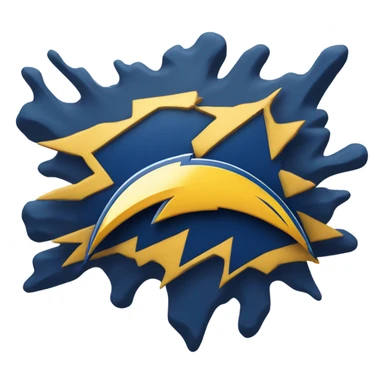 Los Angeles Chargers lightning bolt sticker