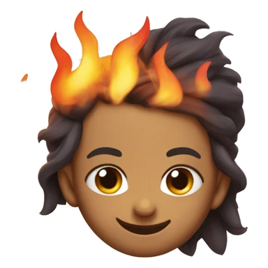 Winking cute fire  sticker