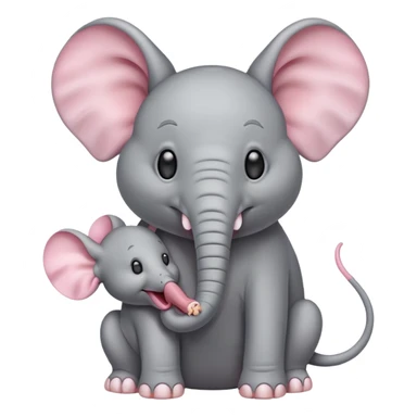 Mice eating elephant sticker