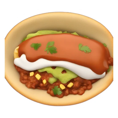 enchilada filled with refried beans red sauce on top sticker