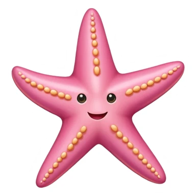 Un émoji étoile de mer rose sticker