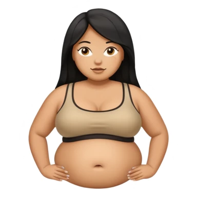  fat tan long half-white half-black hair nicki minaj with inflated belly sticker