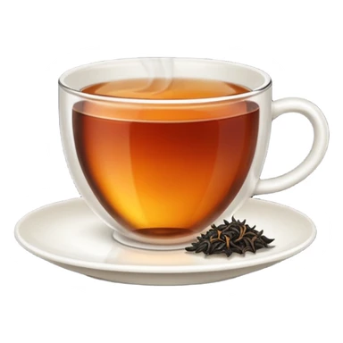 Cup of black tea sticker