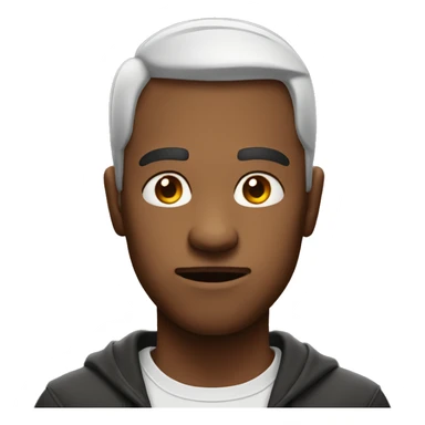 straight face with attitude  sticker