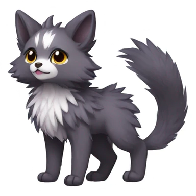  High quality Cute Cool Kawaii edgy Pretty Chibi Fantasy Fur-Sona Fakemon Animal Creature Full Body sticker