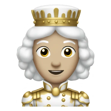 Nutcracker white and gold sticker