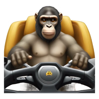 Ape driving a Lamborghini  sticker