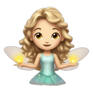 A little household fairy with sparks sticker