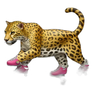 Jaguar wearing roller skate sticker