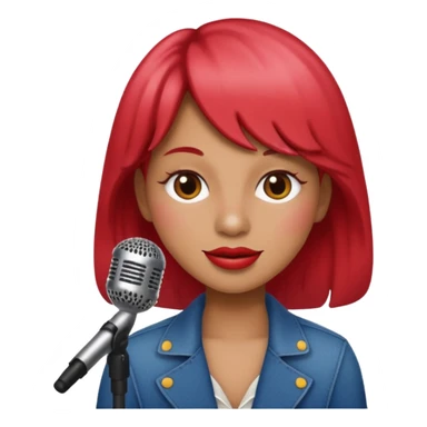 singer strawberry face sticker