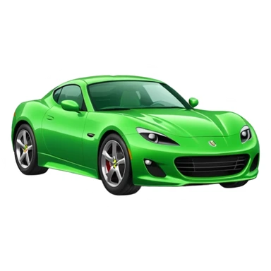 green sport car sticker