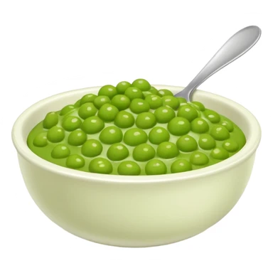 mushy peas in a simple white bowl sticker