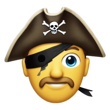pirate with an eye patch sticker