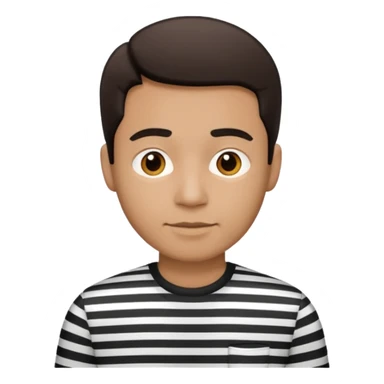 Man with black Striped Shirt not t shirt sticker