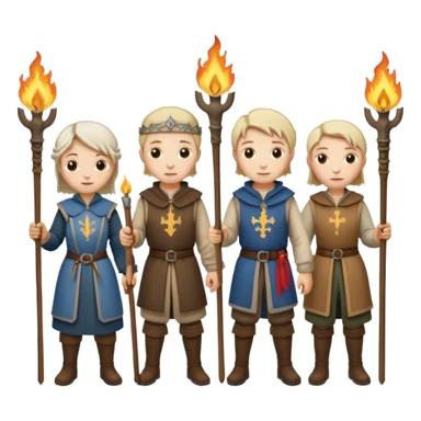 les villagois qui ont certains ont des fourches d'autres des torches sapé en moyen age sticker