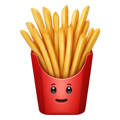 Red French fries emoji sticker