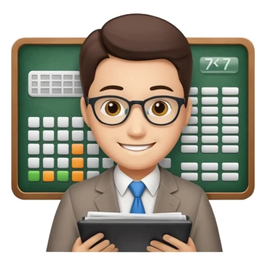 accoutant with spreadsheet emoji sticker