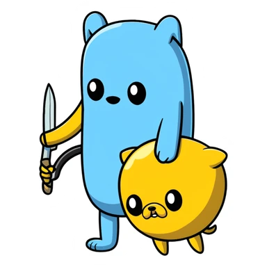 finn and jake from adventure time sticker
