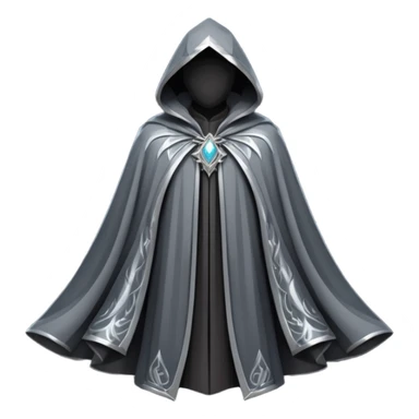 fantasy magic cloak low poly silver sticker