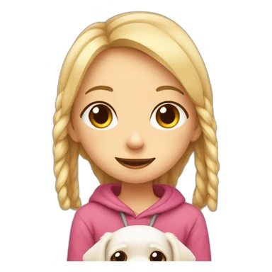 Maltipu sitting on a girl’s shoulder sticker