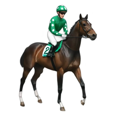 paul townend jockey dark green polka dot sticker