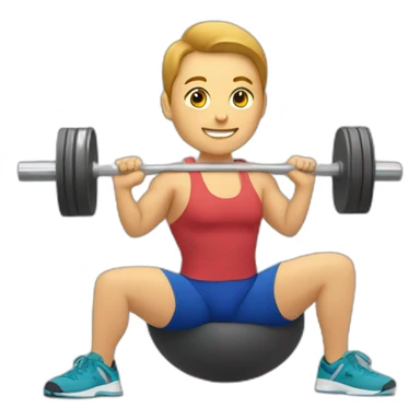 adaptive strength training, featuring a person with one leg engaged in weightlifting. sticker