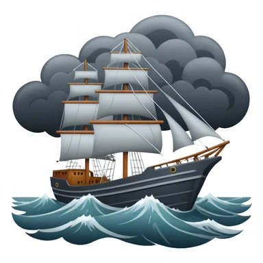 Velero navegando en tormenta sticker