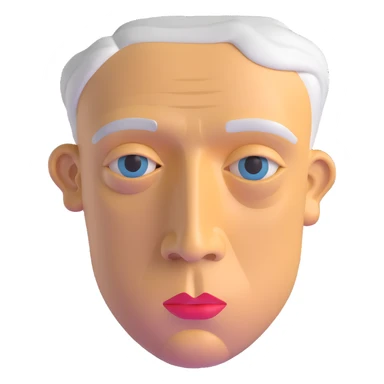 auto portrait of Pablo Picasso, expressive face sticker