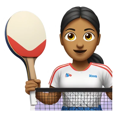 deportista mujer de ping pong con una protesis en la pierna derecha, no tiene un pie derecho sticker