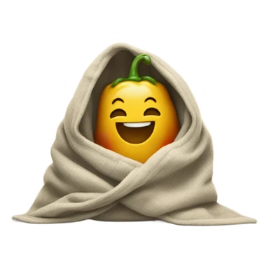 happy pepper in blanket sticker