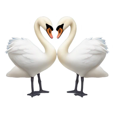 Two swans making a heart together sticker