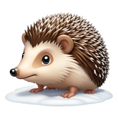 Hedgehog in the snow sticker