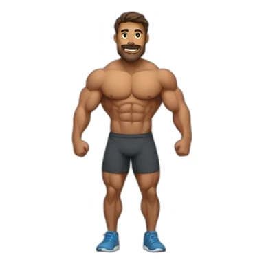 Homme qui fait de la musculation sticker