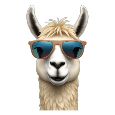 llama wearing sunglasses sticker