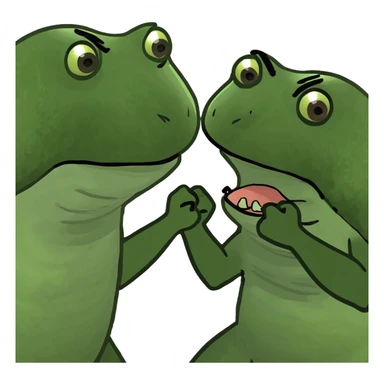 bufo punched another bufo sticker