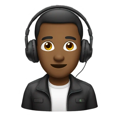 Man wearing headphones  sticker