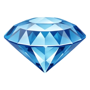 Blue crystalic diamond on the surface of the water sticker