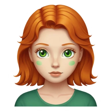 ginger girl with green eyes sticker