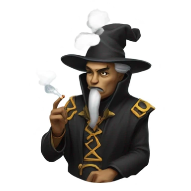 Warlock smoking a cigarette sticker