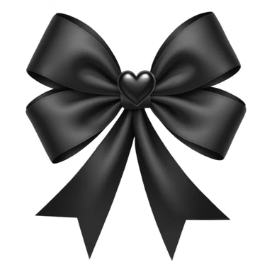  A ribbon with black heart sticker