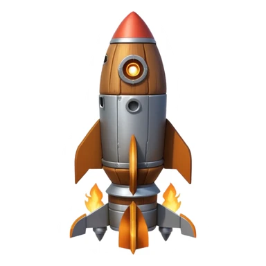 A Rocket Made Of Wood And Scrap Metal In A Clash Of Clans Aesthetic sticker