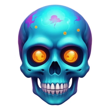 Nebula space skull sticker