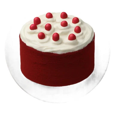 Red velvet cake on a plate sticker