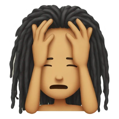 Dreadhead face palm sticker