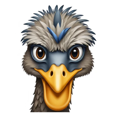 an emu head close-up sticker