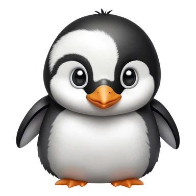 Baby penguin head sticker