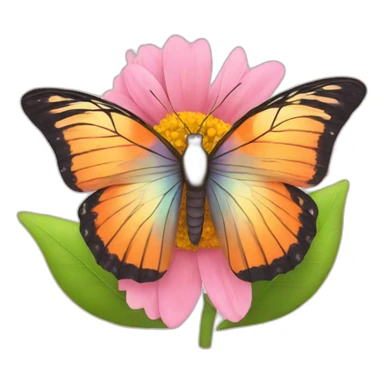 Butterfly with flower  sticker