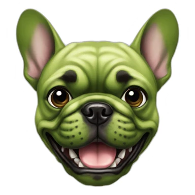 little-happy-French-bulldog-hulk sticker