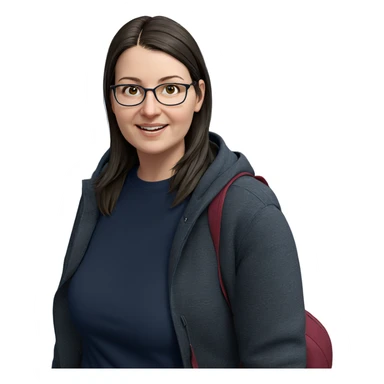 smiling person on the street sticker