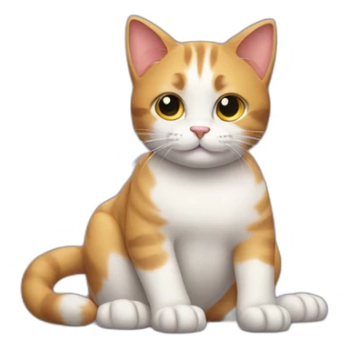 Cat with five paws sticker